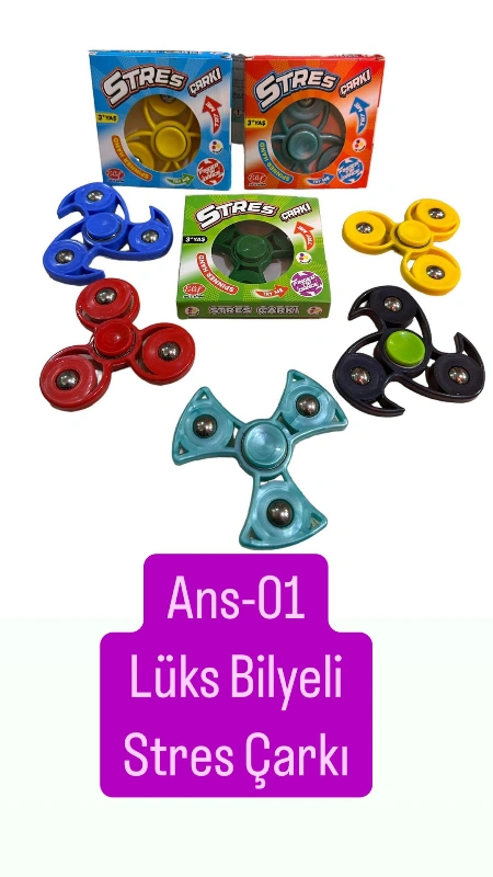 Adet: 30,5 ₺ / Ans Lüks Bilyeli Stres Çarkı / 24lü Paket